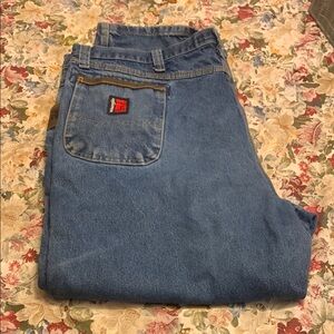48x30 wrangler Riggs work wear blue jeans